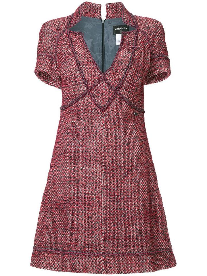 Chanel Pre-owned Boucle Dress - Red