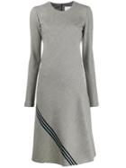 Maison Margiela Diagonal Stripe Houndstooth Dress - Black