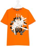Roberto Cavalli Kids Printed T-shirt - Yellow & Orange