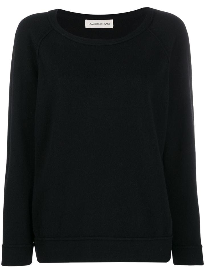 Lamberto Losani Raglan Sleeve Jumper - Black