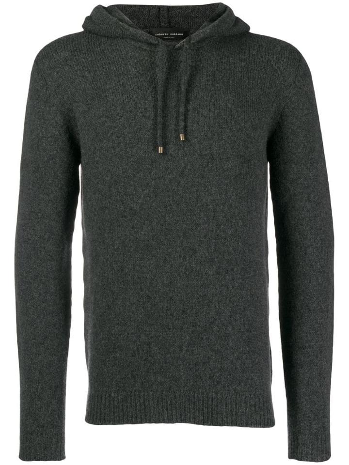 Roberto Collina Soft Knit Hoodie - Grey