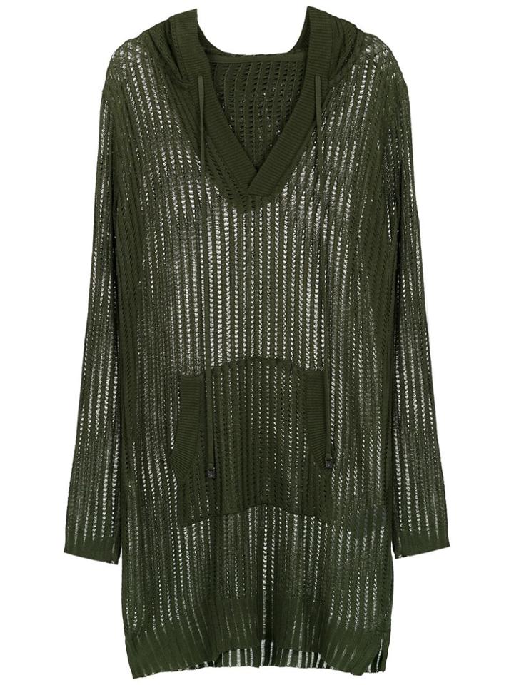 Track & Field Hooded Knit Dress - Green