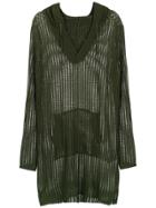 Track & Field Hooded Knit Dress - Green