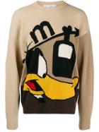 Jc De Castelbajac Pre-owned Duck Dodgers Jumper - Neutrals