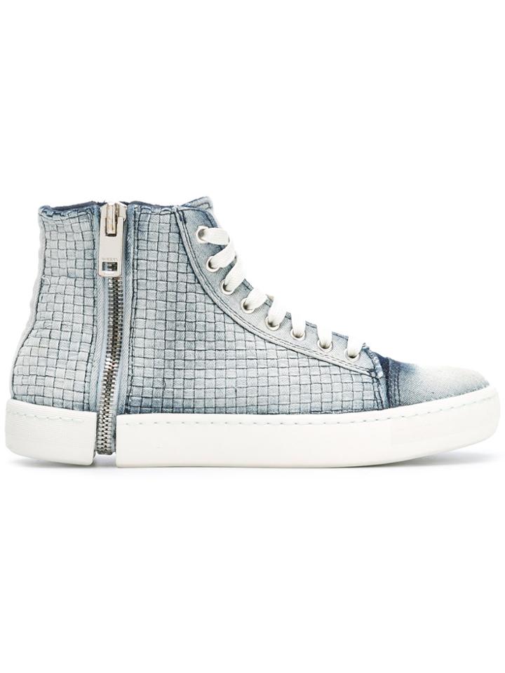 Diesel Zip Detail Sneakers - Blue