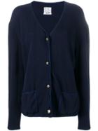 Moschino Vintage 2000's Ribbed Cardigan - Blue