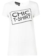 Boutique Moschino Chic Print T-shirt, Women's, Size: 36, White, Rayon/silk