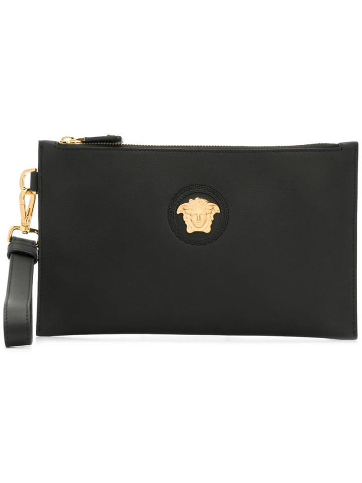 Versace Medusa Zip Clutch - Black
