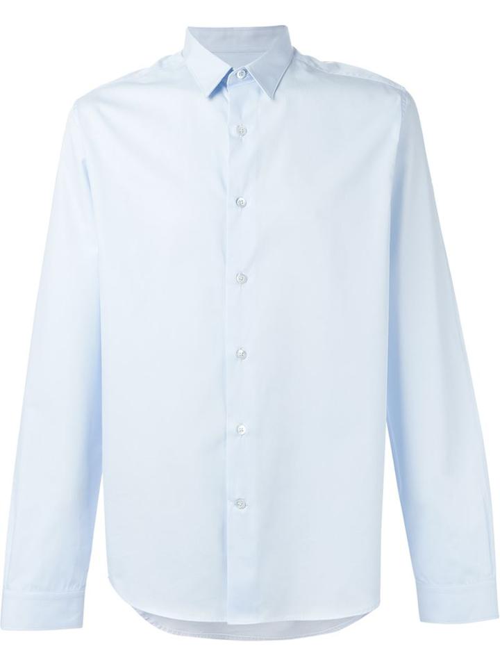 Ami Alexandre Mattiussi Classic Shirt, Men's, Size: 43, Blue, Cotton