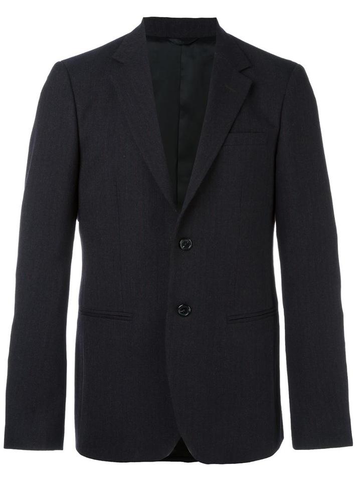 Raf Simons Classic Constructed Blazer, Men's, Size: 48, Blue, Wool