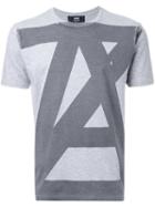 Anrealage Oversized Logo T-shirt, Men's, Size: 46, Grey, Cotton