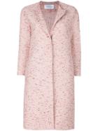 Harris Wharf London Collarless Midi Coat - Red