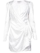 Attico Star Print Wrap Dress - White