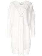 Bassike Herringbone Shirt Dress - White