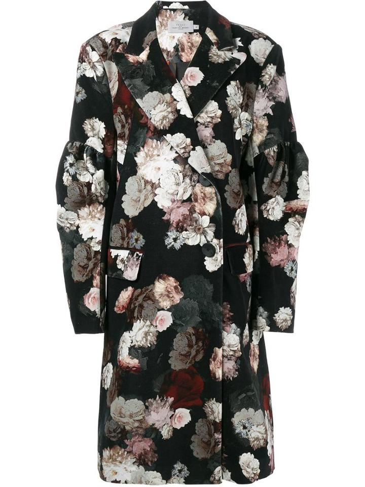 Preen By Thornton Bregazzi 'sitwell' Coat, Women's, Size: Medium, Red, Polyester/cotton/viscose