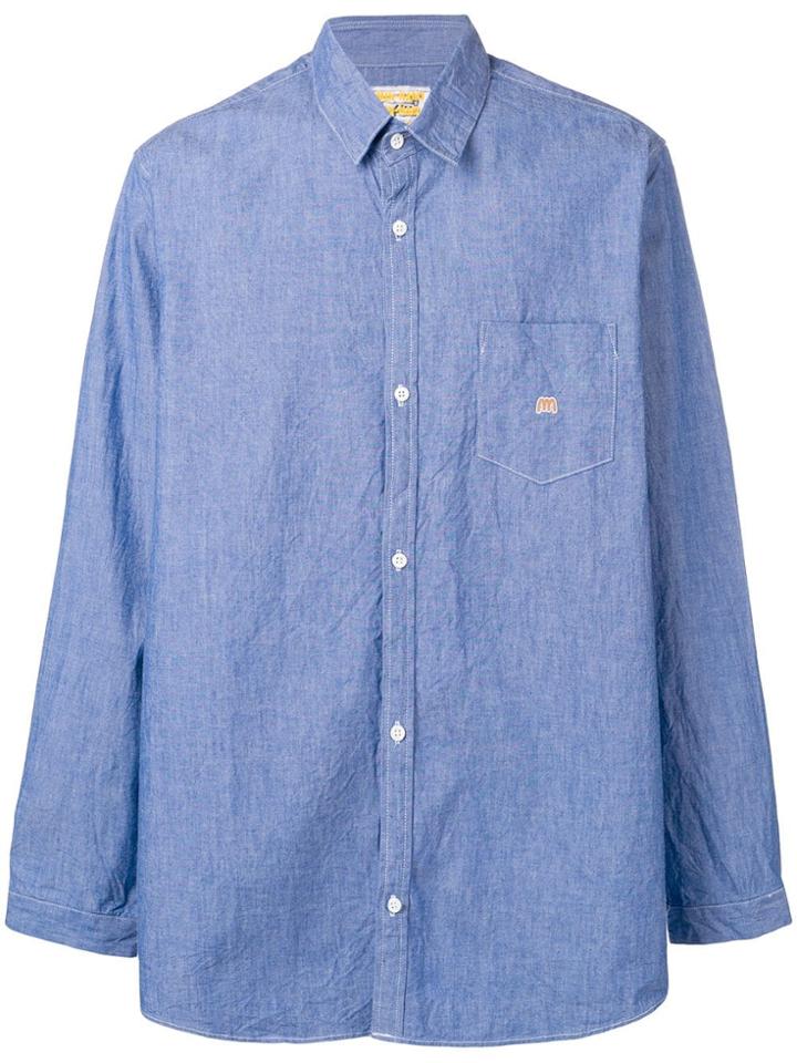 Digawel Plain Button Down Shirt - Blue