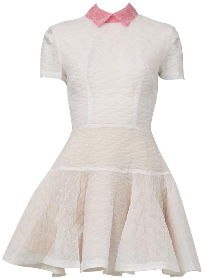 Alex Perry Brie Dress, Women's, Size: 10, White, Nylon/polyester/acetate