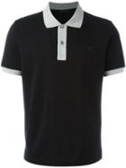 Prada Contrast Collar Polo Shirt, Men's, Size: Small, Blue, Cotton