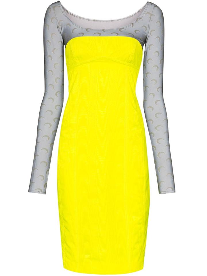 Marine Serre Moon Print Midi Dress - Grey