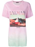 Balmain Tie-dye Print T-shirt - Pink