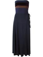 Jean Paul Gaultier Vintage Bustier Wrap Skirt Dress, Women's, Size: 40, Blue