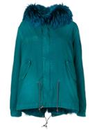 Mr & Mrs Italy Fur Trim Hooded Parka - Blue