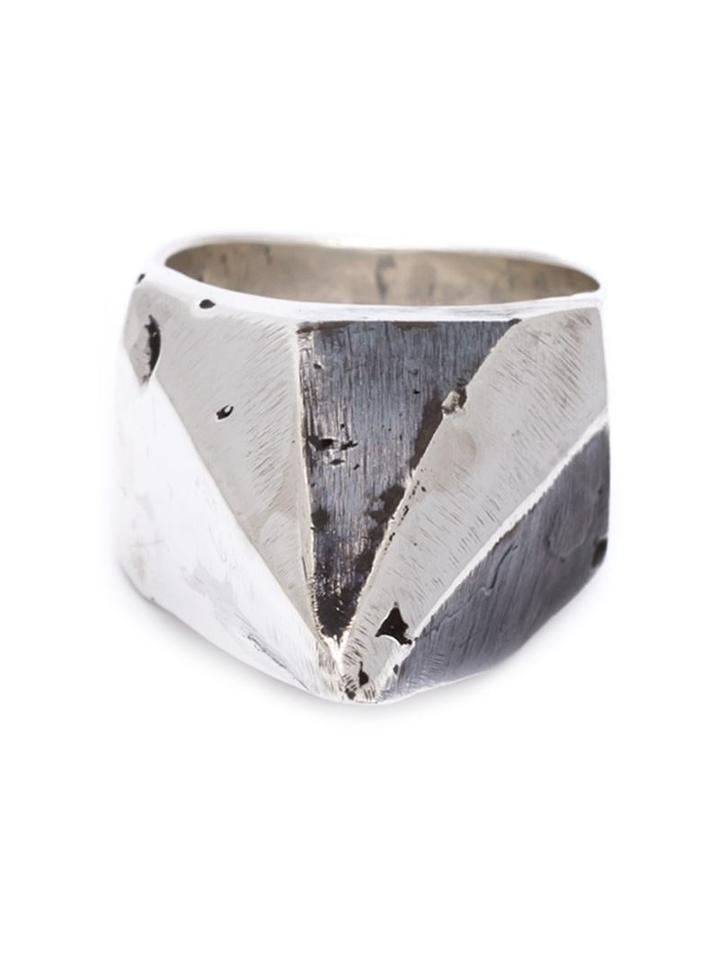 Lee Brennan Design Arrow Shape Ring, Adult Unisex, Size: 65, Grey