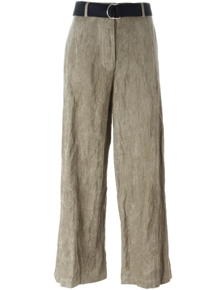 Hache Belted Trousers, Women's, Size: 40, Nude/neutrals, Cotton/polyamide/metal