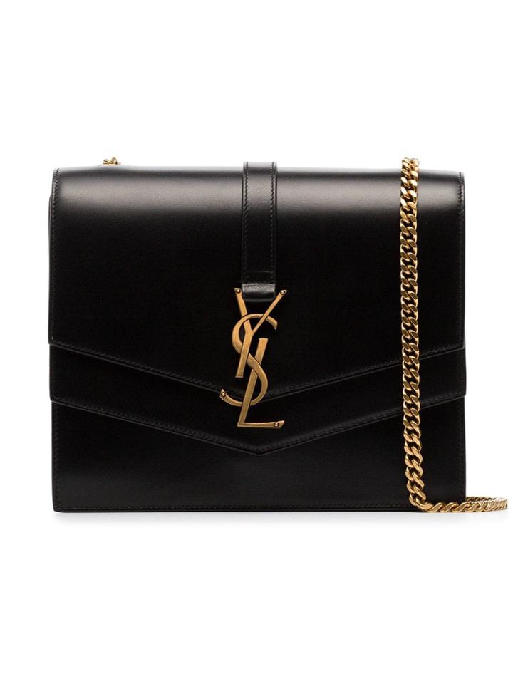 Saint Laurent Black Montaigne Leather Shoulder Bag