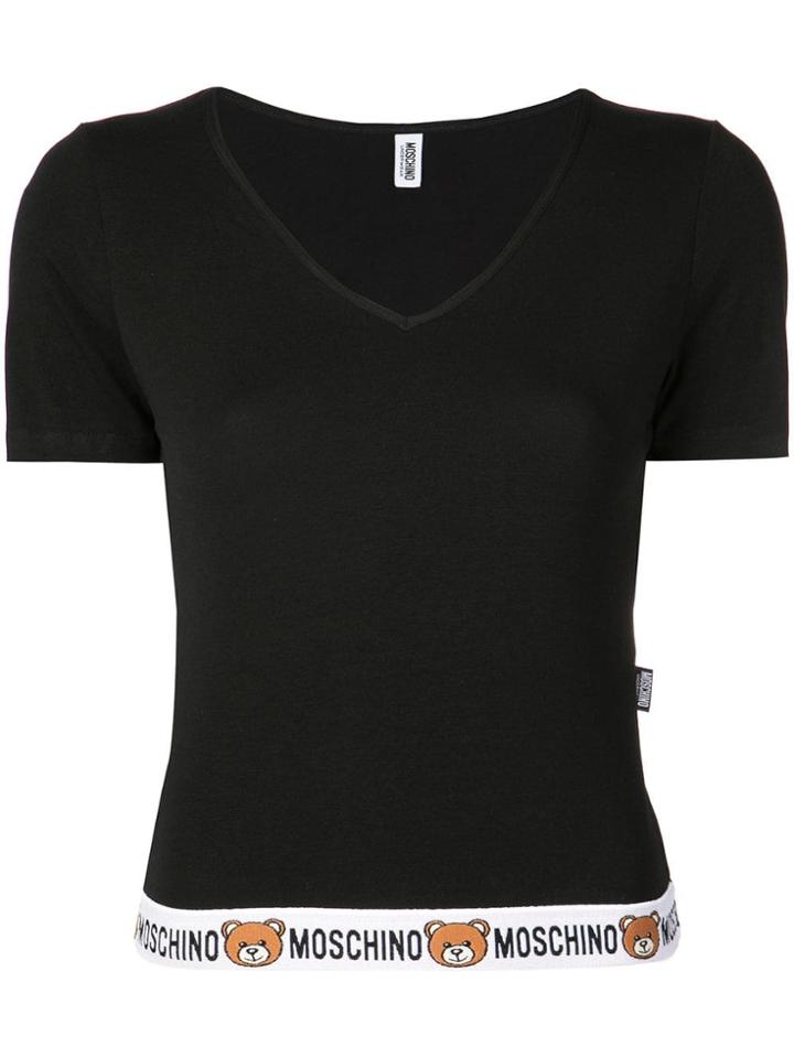 Moschino Teddy Bear Trimmed T-shirt - Black