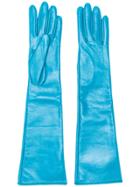 Manokhi Long Fitted Gloves - Blue