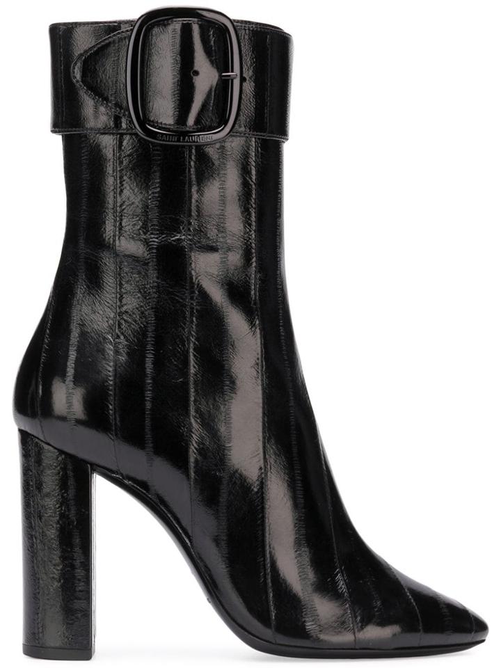 Saint Laurent Buckle Ankle Boots - Black