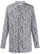 Neil Barrett Mixed-print Shirt - Black