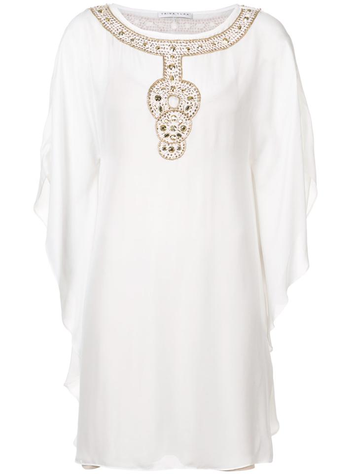 Trina Turk Embellished Kaftan - White