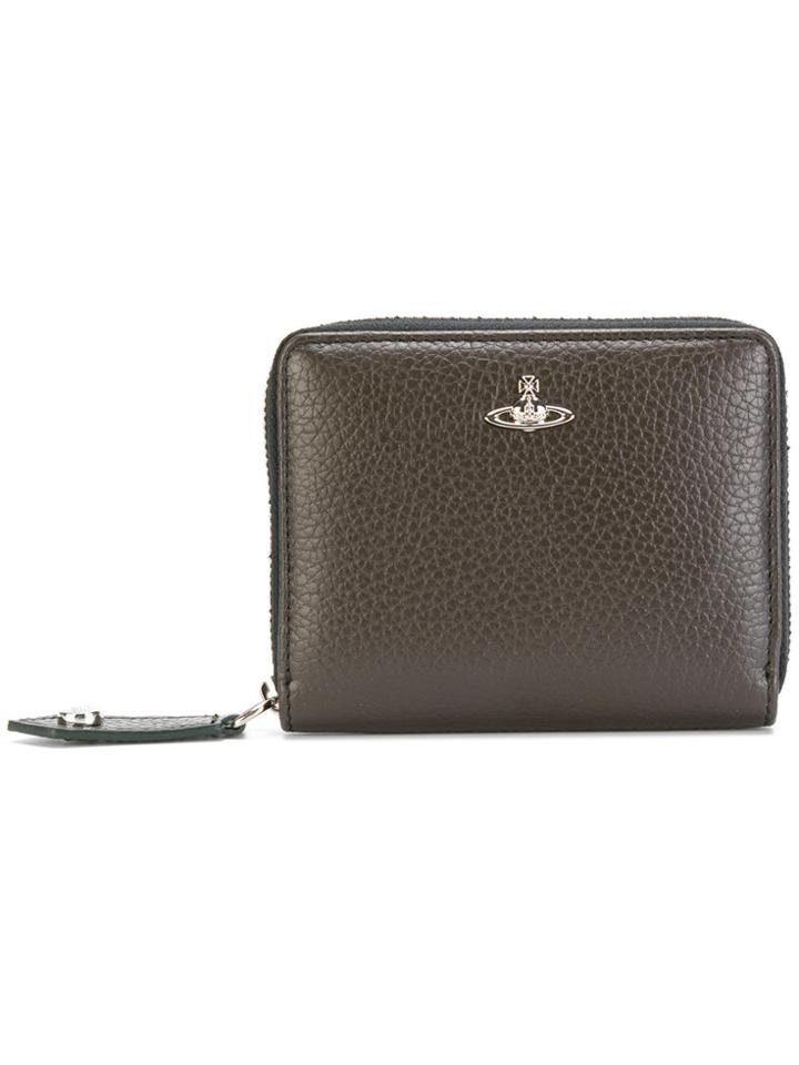 Vivienne Westwood Logo Zip Around Wallet - Brown