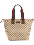 Gucci Vintage Gg Pattern Tote Bag - Brown