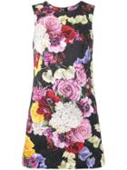Dolce & Gabbana Floral Print Jacquard Dress - Black