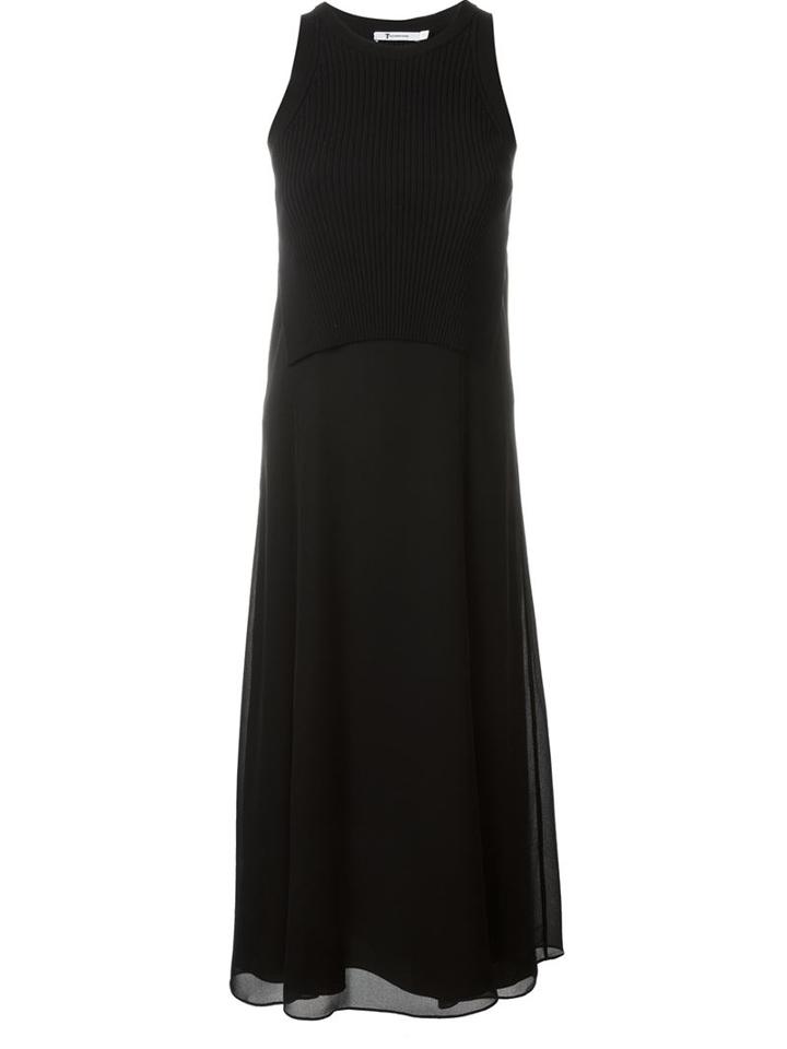 Alexander Wang Layered Dress, Women's, Size: 4, Black, Cotton/nylon/spandex/elastane