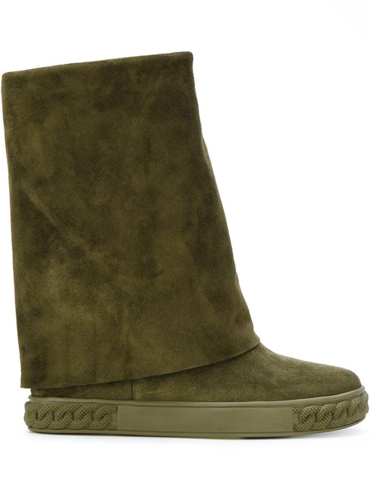 Casadei Concealed Heel Boots - Green