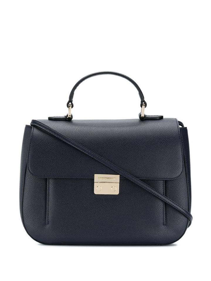 Emporio Armani Foldover Top Tote - Blue