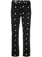 Miaou Daisy Embroidered Trousers - Black