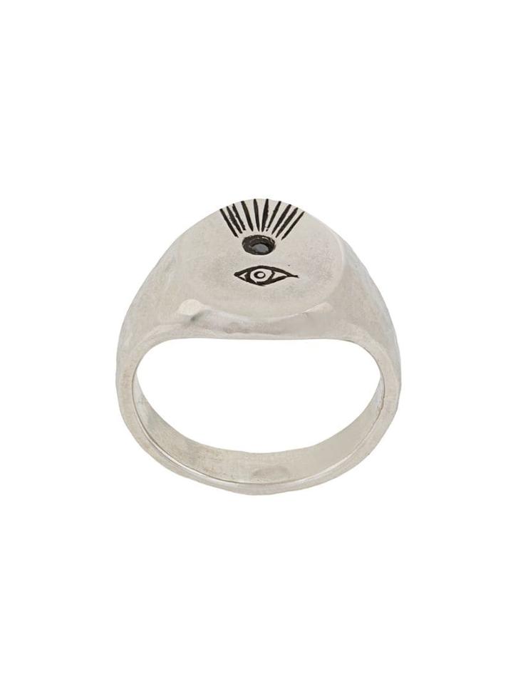 Henson Eye & Comet Pinky Signet Ring - Metallic