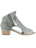 Officine Creative Open Toe Cut Out Sides Ankle Boots - Grey