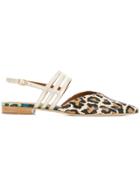 Malone Souliers Multi-strap Leopard Print Flats - Brown