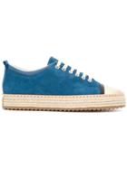 Lanvin Suede Platform Sneakers - Blue