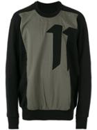 11 By Boris Bidjan Saberi - Number Print Sweatshirt - Men - Cotton/polyamide/spandex/elastane - S, Black, Cotton/polyamide/spandex/elastane