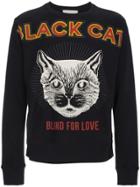 Gucci Black Cat Print Sweatshirt
