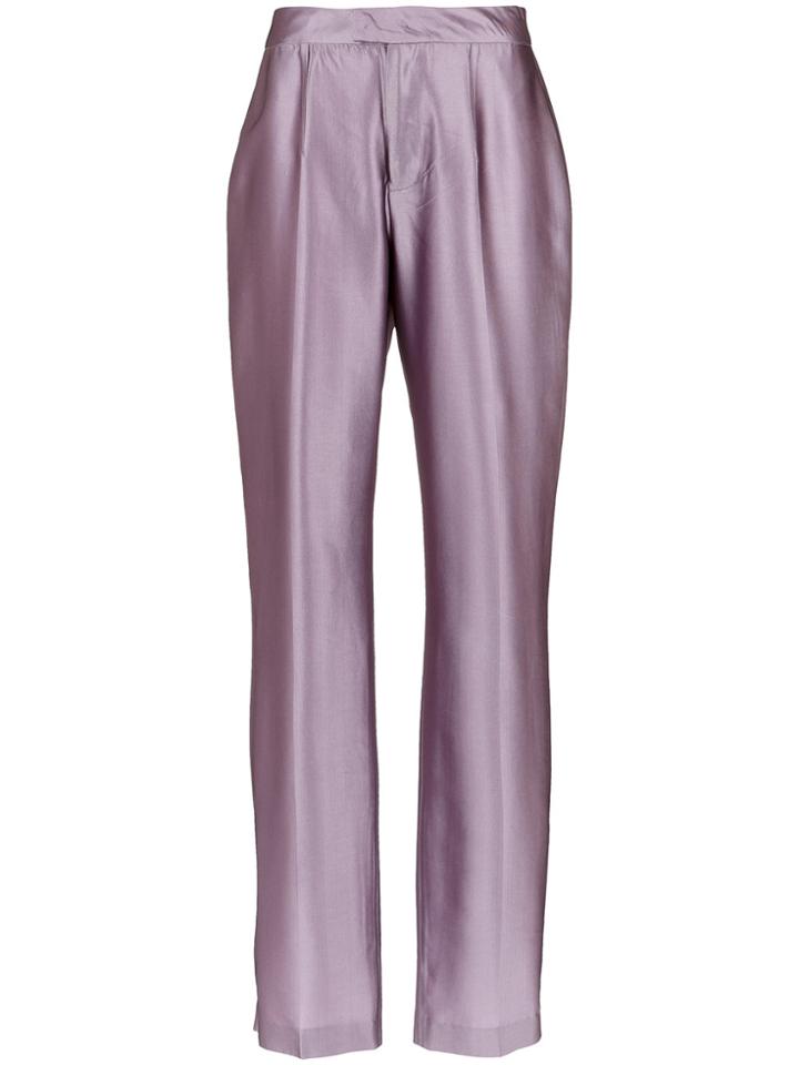 Tufi Duek Tailored Straight Trousers - Pink & Purple