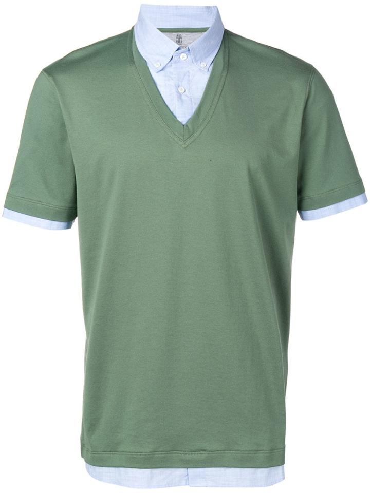 Brunello Cucinelli Button Down Polo Shirt - Green