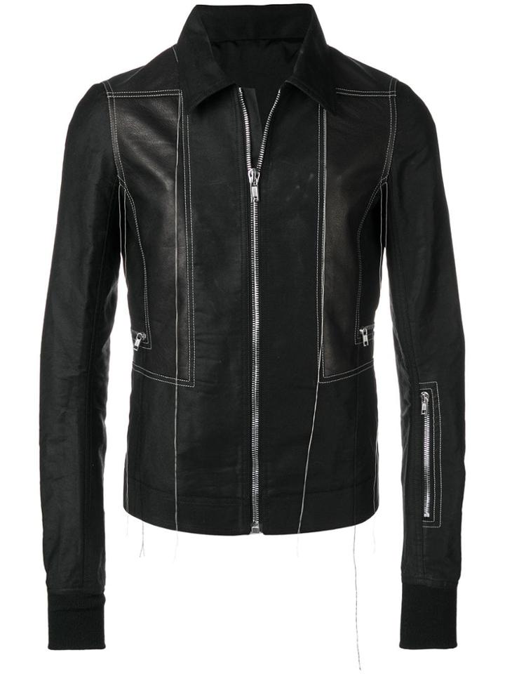 Rick Owens Contrast Stitch Jacket - Black